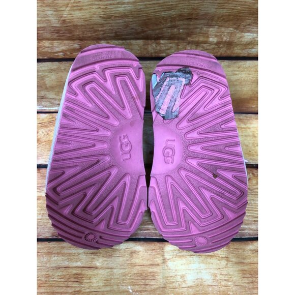 UGG Neumel II Pink Rose / Samba Red Chukka Boot Girls Toddler 8 / 25 (q7n) - Picture 7 of 10